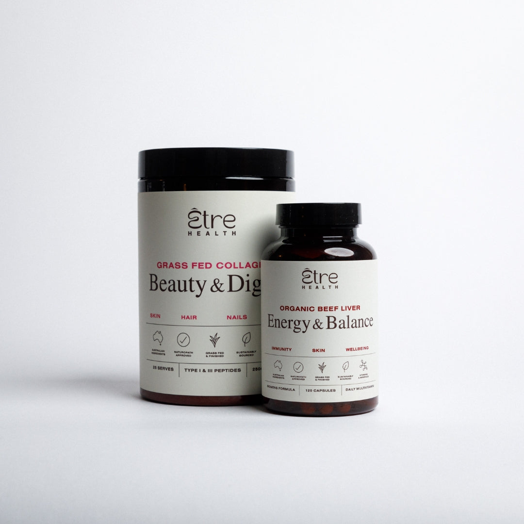 WOMAN | Wellness Bundle | Bovine Collagen powder Organic Beef Liver capsules